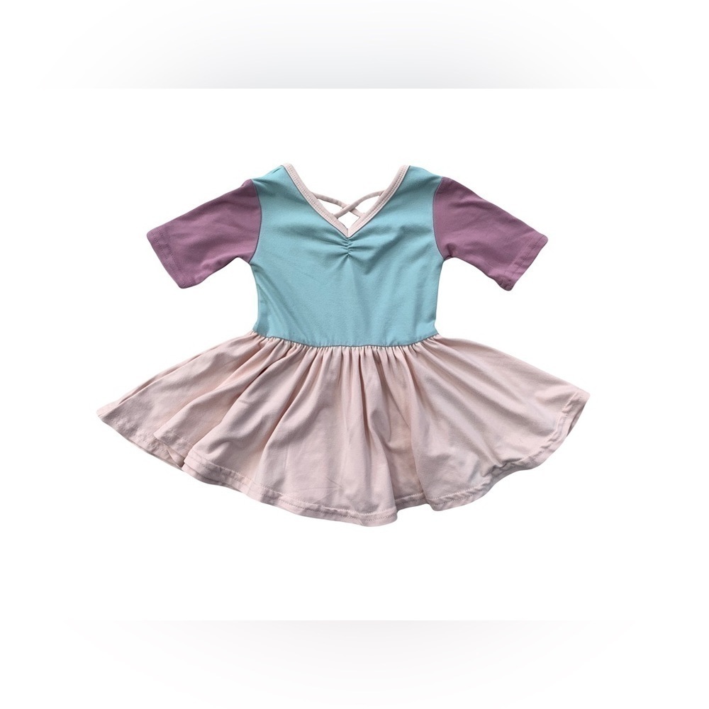 Dot Dot Smile Size 6-12 Months Color Block Ballerina Dress